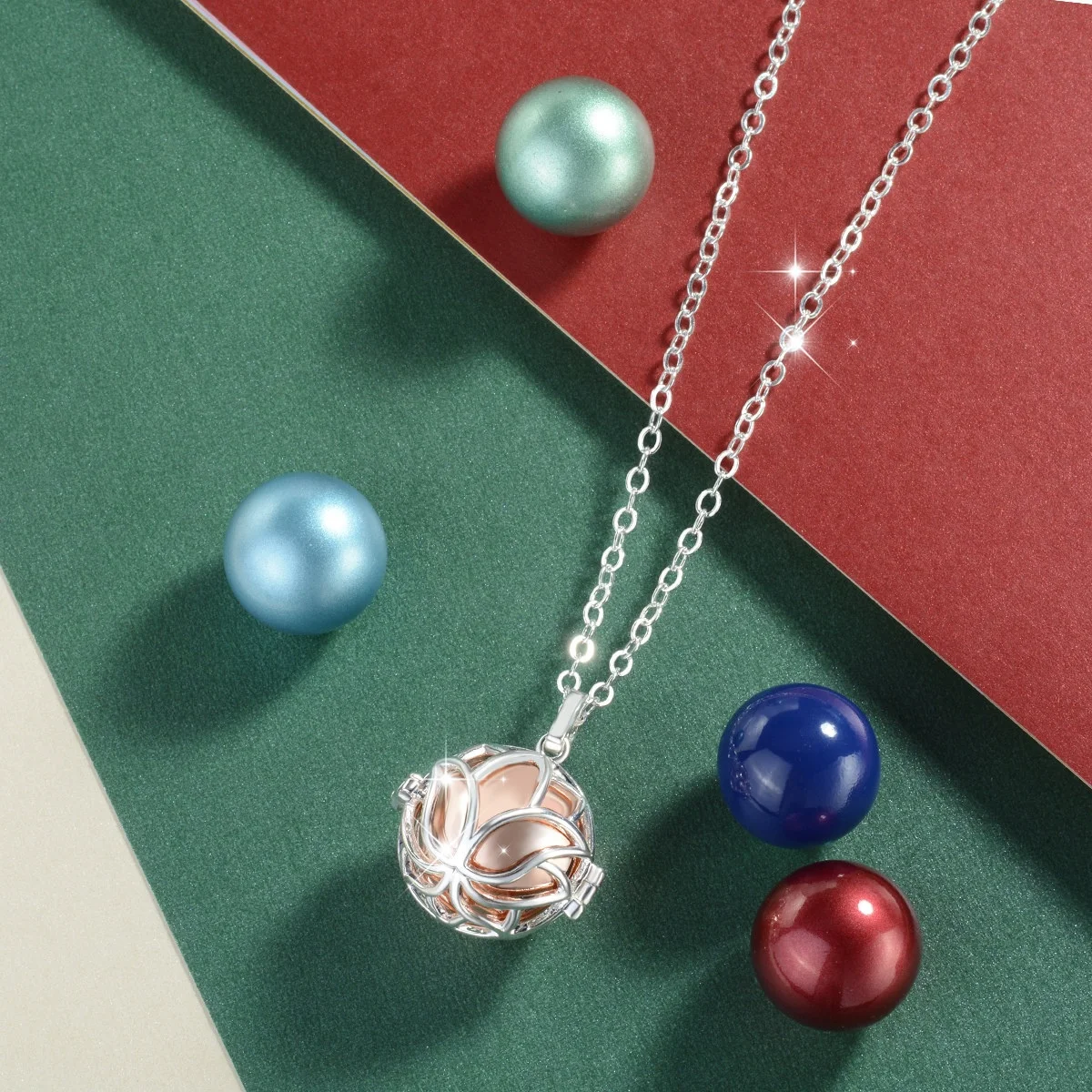 Popular Trending Silver Lotus Angel Chime Color Bola Cage Necklace Shenzhen Jewellery