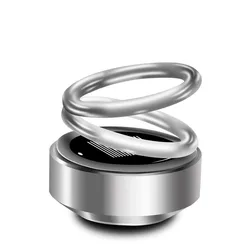 Solar Car Aromatherapy Essential Oil Diffuser 360 Double Ring Rotating Design Car Perfume Air Purifier Car Fragrance 2021