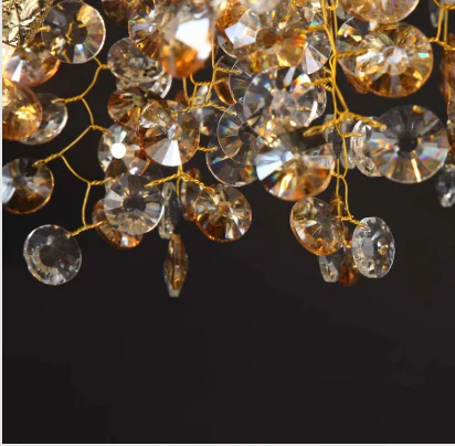 Luxury Living Room Lamp Crystal Ceiling Lamp Villa Banquet Decoration Tree Branch Crystal Chandelier