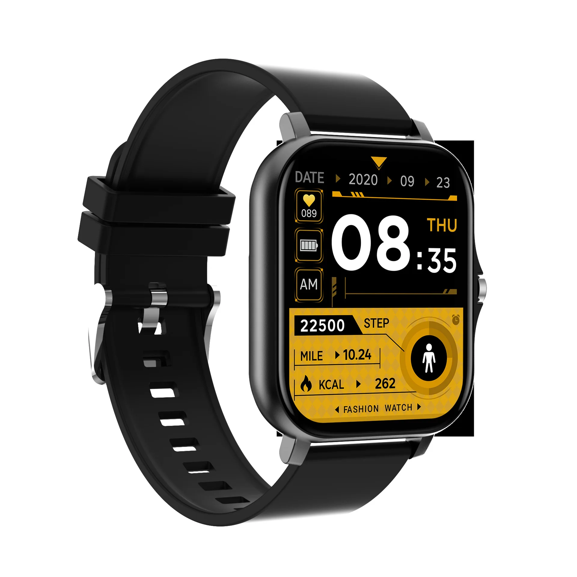 2024 Unisex Customizable Smart Watch with Waterproof Fitness Features Big Screen BT Alarm iOS Sport Steel Alloy-Hot Selling