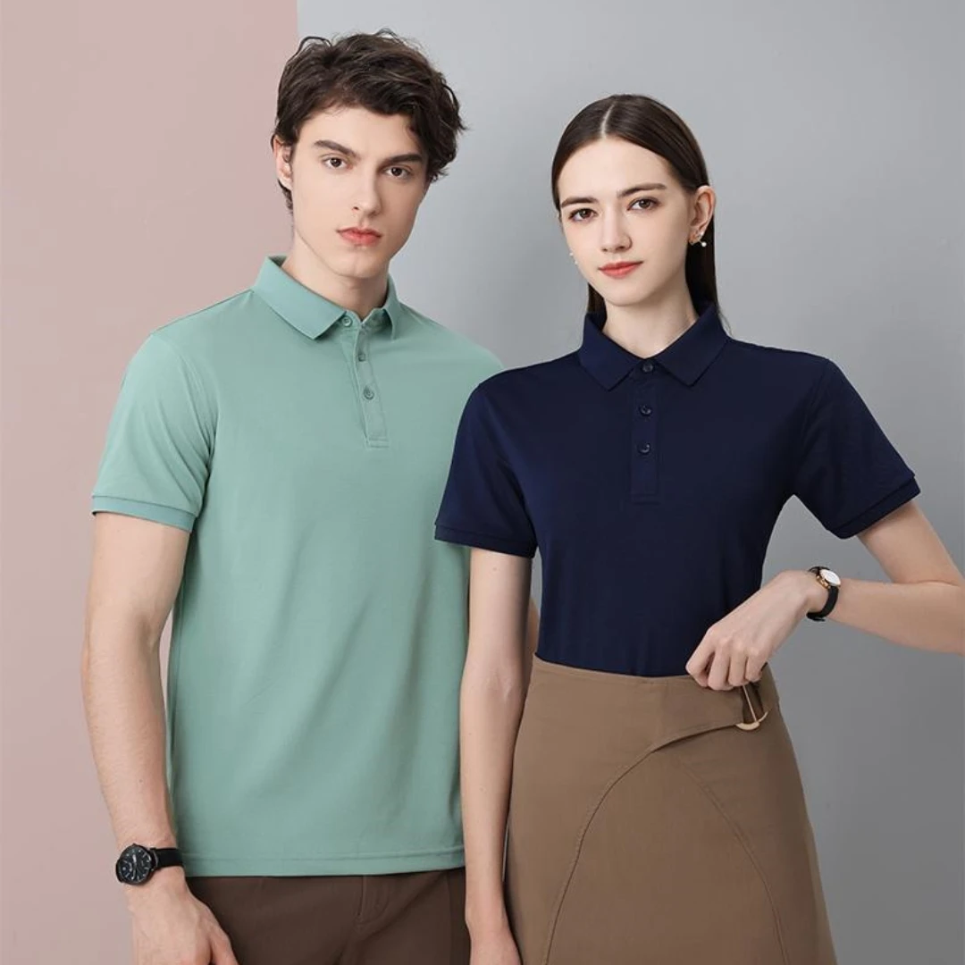 High Quality Classic Shirt Neck Collar White Embroidery Polo Shirts 100% cotton For Men polo shirt