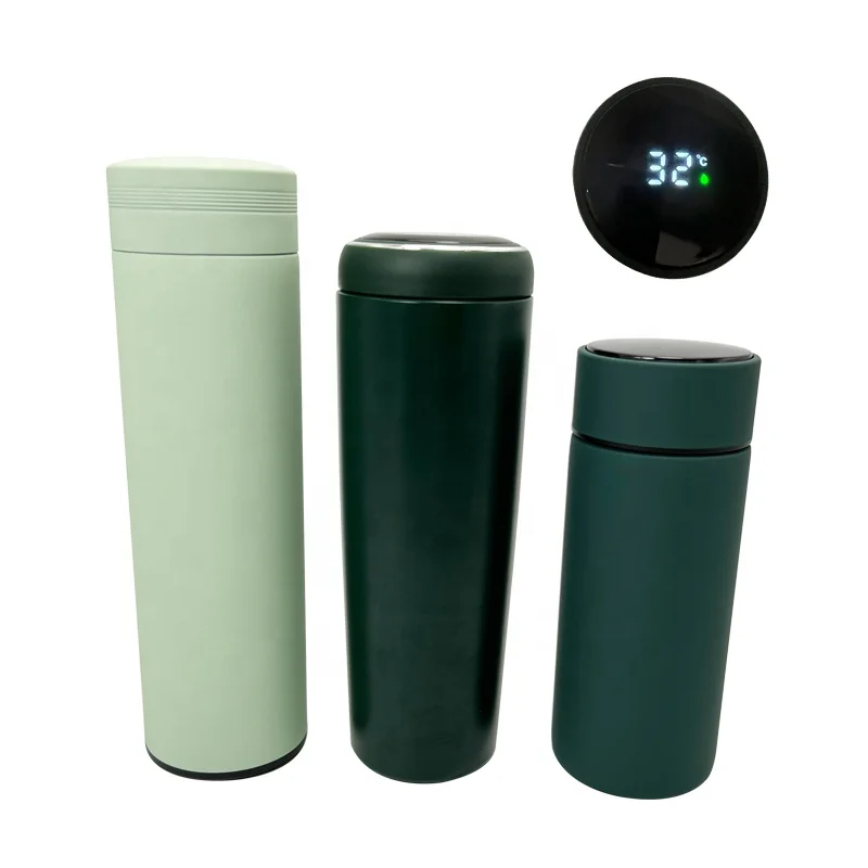 Пользовательские 500 мл termos digitales умная чашка termo inteligentes termos de agua gym vasos de acero иноксидируемая колба