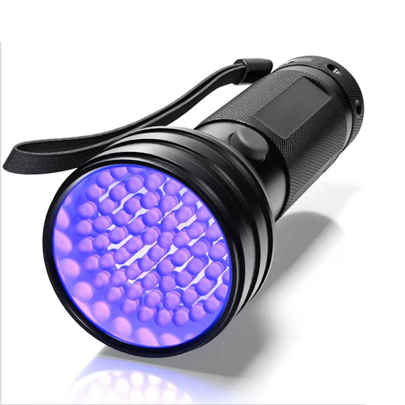 Dog Urine Pet Stains Bed Bug AAA Battery Bright Torch 365nm Ultraviolet Detector Aluminum 51 LEDs UV Light Flashlight