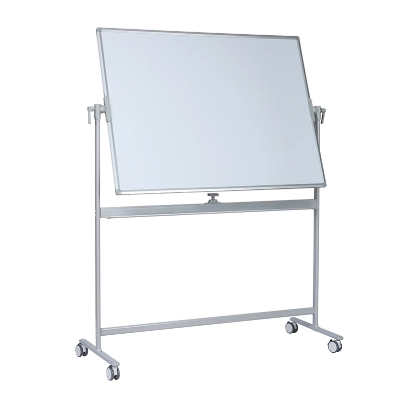 stand  double side movable wheel   Mobile pivoting whiteboard  for office and meeting room