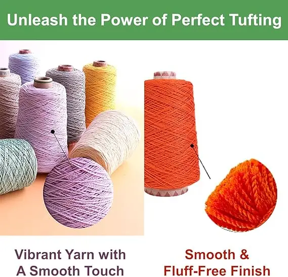 Free Sample Wholesale 100% Wool Yarn For Knitting Customized Pure Wool 65-Color Yarn For Rug Tufting Gun