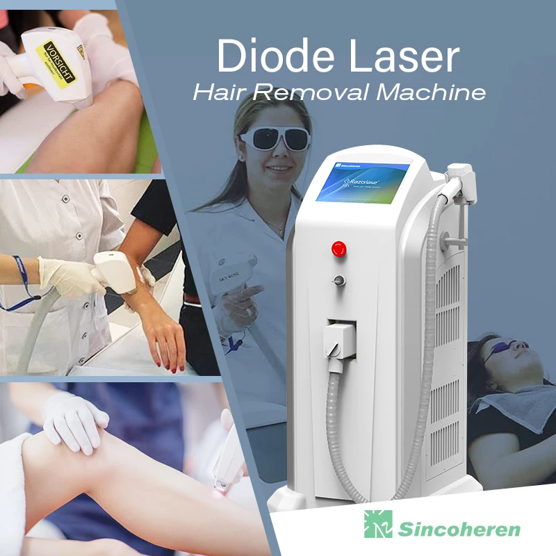 Sincoheren CE approved 808nm diode laser hair removal machine distributor price laser hair removal machine manufacturer