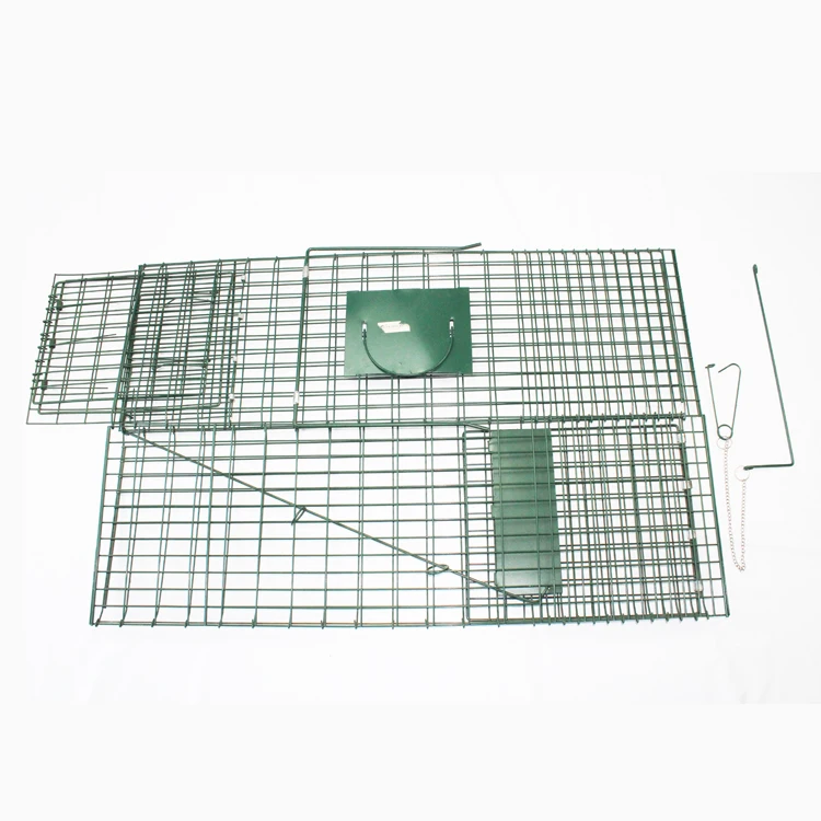 Iron Foldable Monolayer Indoor Top Handle Metal Pedal One Way Door Animal Trap Cat Cage Trap
