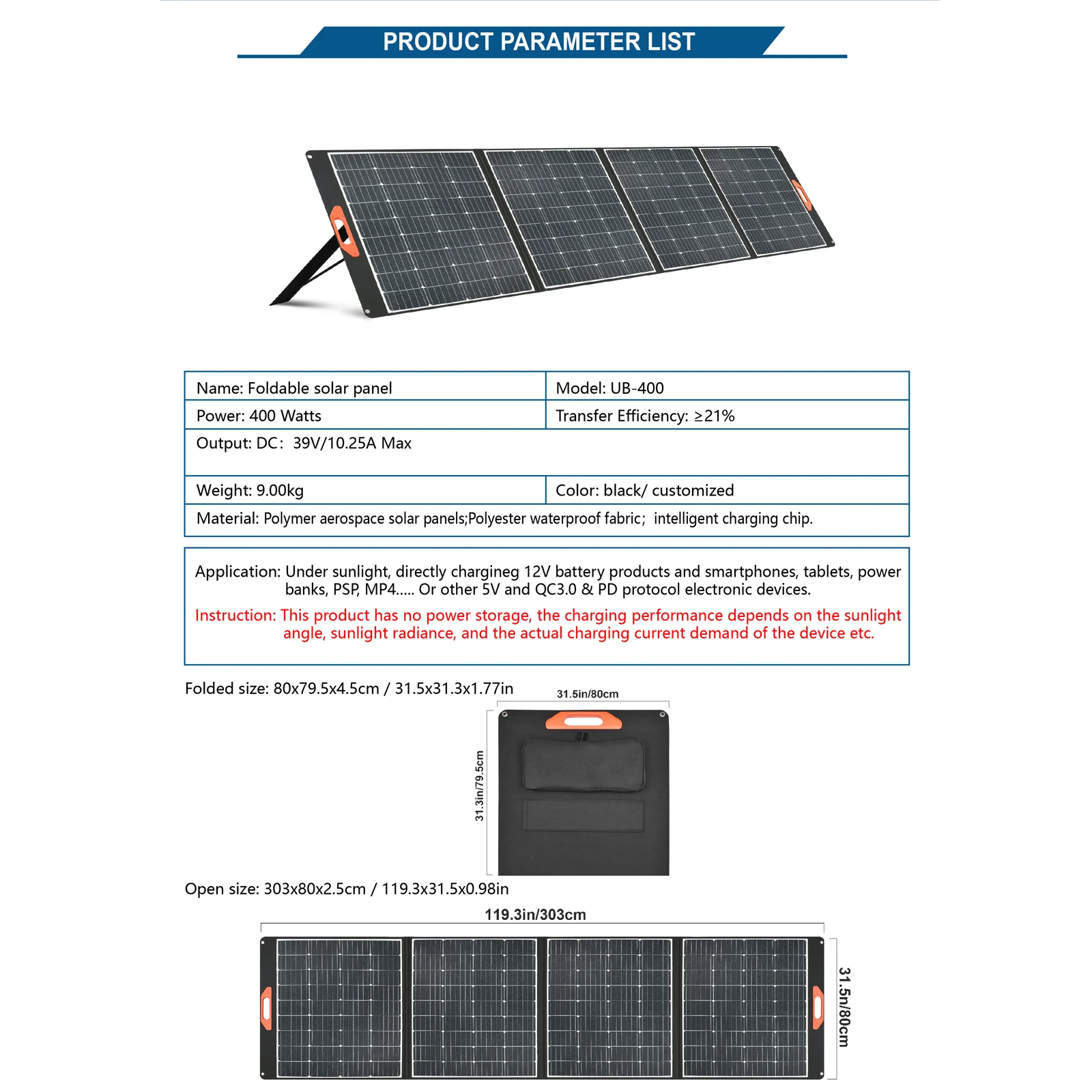 high quality mono power  supplies charger safe charger Anti Cracking panel portable solar panels