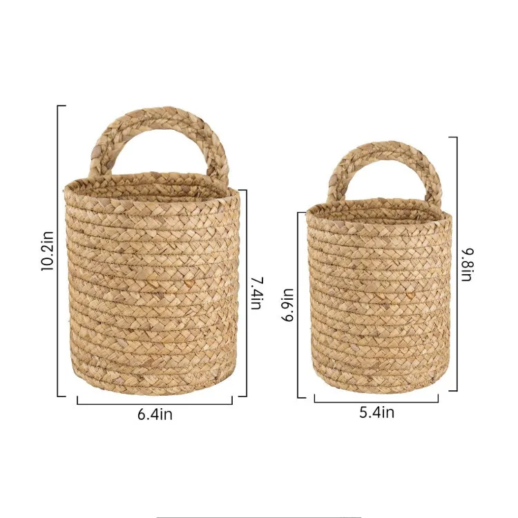 Factory Manufacturing woven seagrass wall basket and seagrass storage basket nad seagrass hanging wall baskets