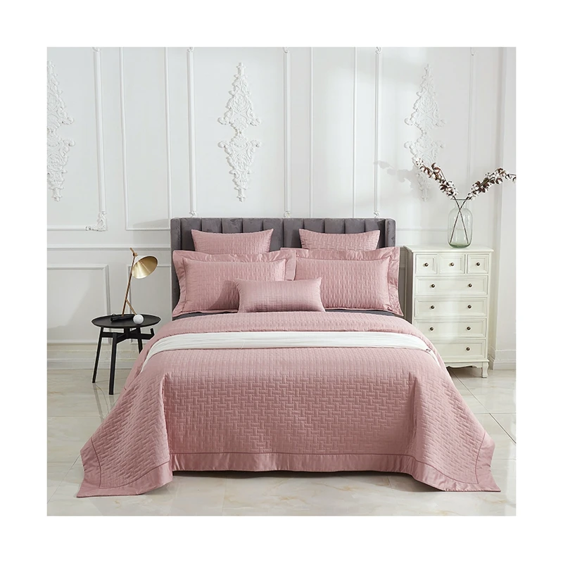 Однотонное покрывало из хлопка и полиэстера, стеганые покрывала, пододеяльники, наволочки