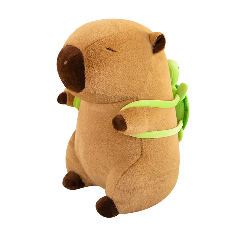 Новое поступление 14-дюймовые peluches capybara несущие черепаху коричневые фаршированные капибара милые плюшевые