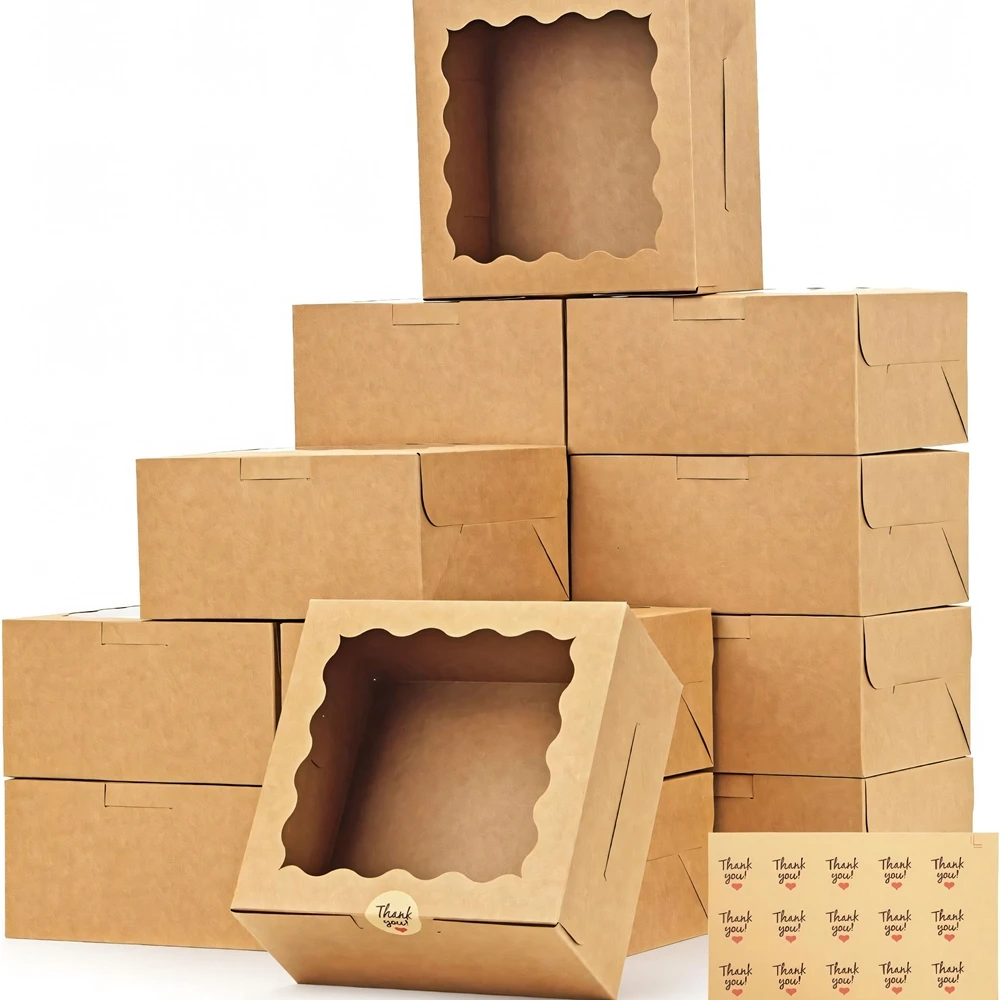 Luxury Foldable Cardboard Pastries Decorative Design Board Muffin 10 Inch Mini Kraft Dessert Moon Portable Pink Hexagon Cake Box