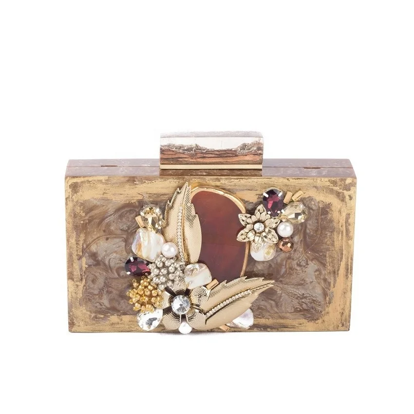 New Style Luxury Genuine Stylish Evening Purse Clutch Bag Woman Handbag Elegant Top Classic Resin Fashionable Customized Design