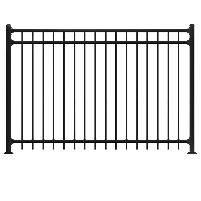 Дешевое декоративное современное наружное оцинкованное стальное защитное плоское ограждение