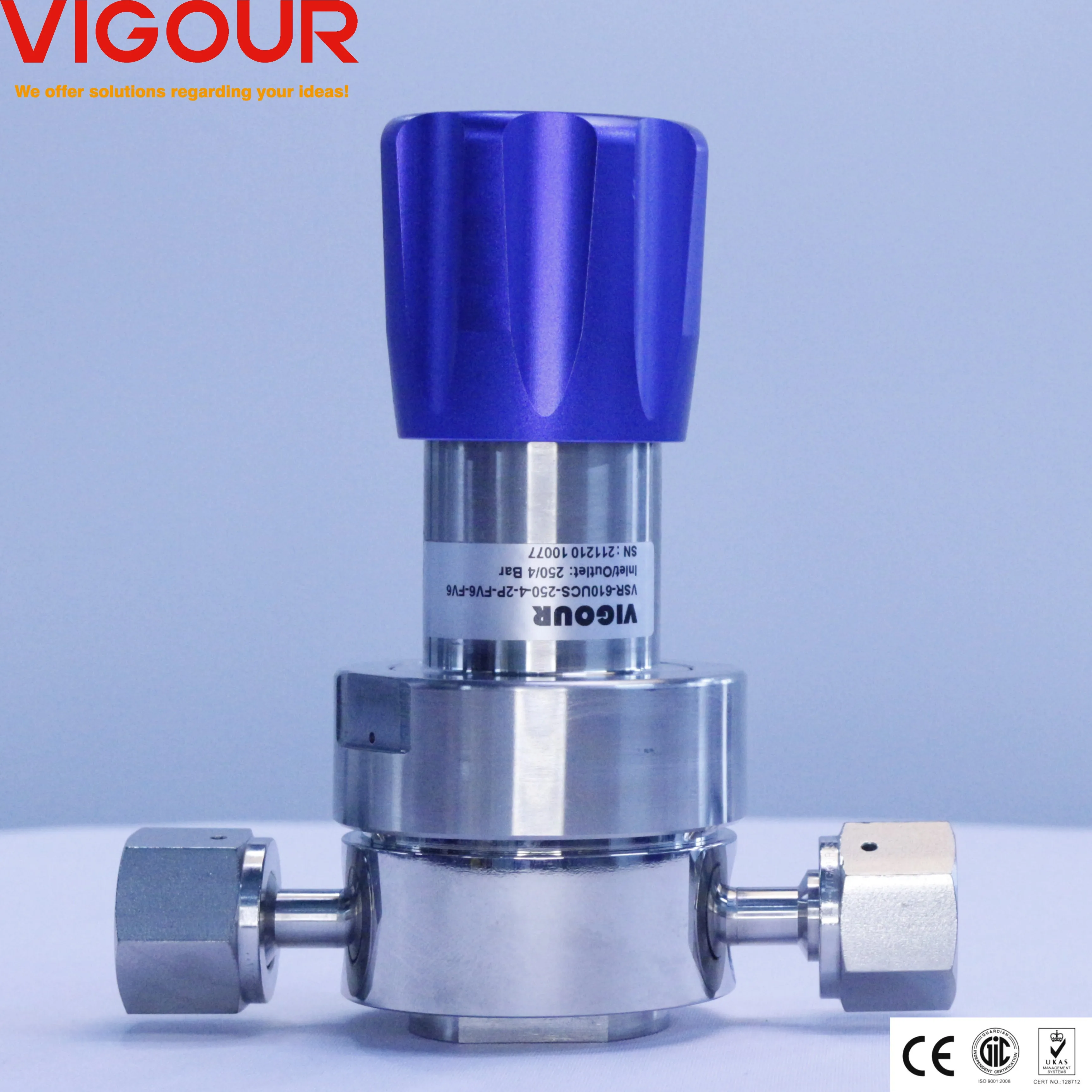 316 High Control Accuracy Manual Pressure Regulator Secondary Remelt Body for Gas Media