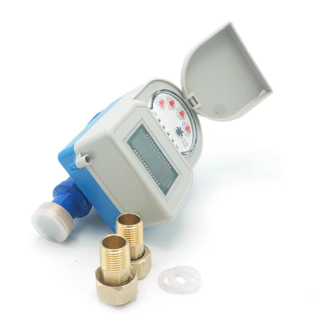 Brass GPRS smart water meter for flowing water meter using