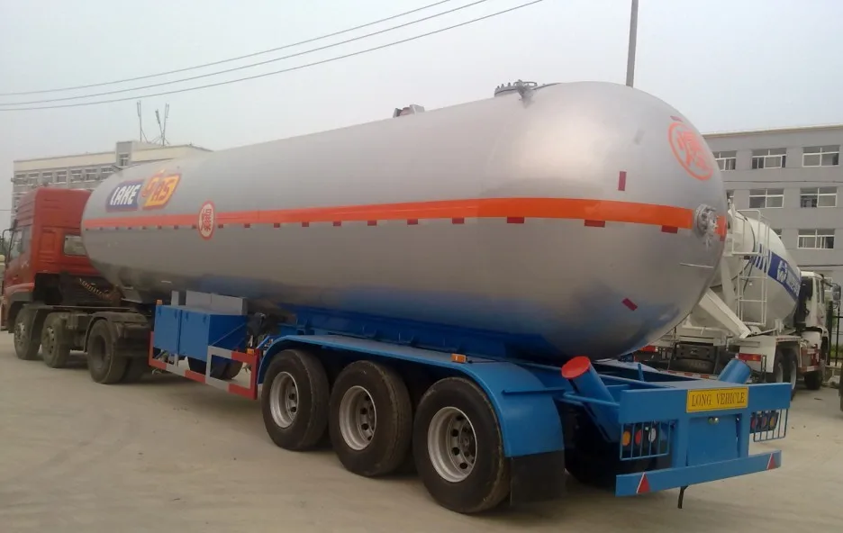 3 axle 60 cubic 25 ton lpg propane tank semi trailer for sale
