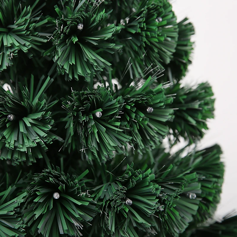 5ft 6ft 7ft 8ft 9ft Wholesale red Light fiber optic christmas tree  arbre de noel en fibre optique led albero di natale