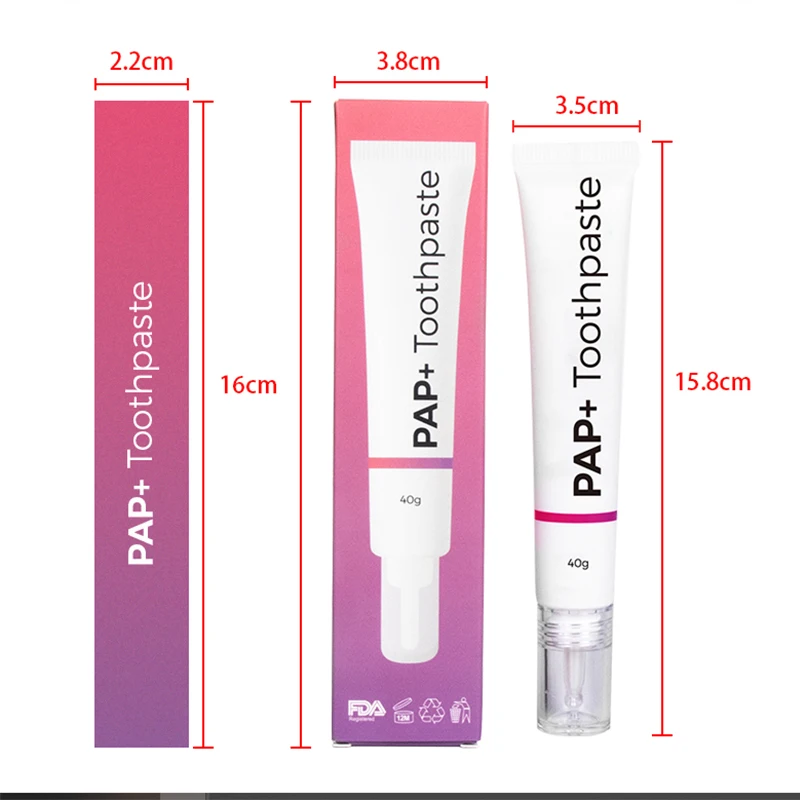 Best Selling New Arrival Upgrade Formula Alcohol Free No Fluoride Anti-bacteria Pap+ Teeth Whitening Toothpaste