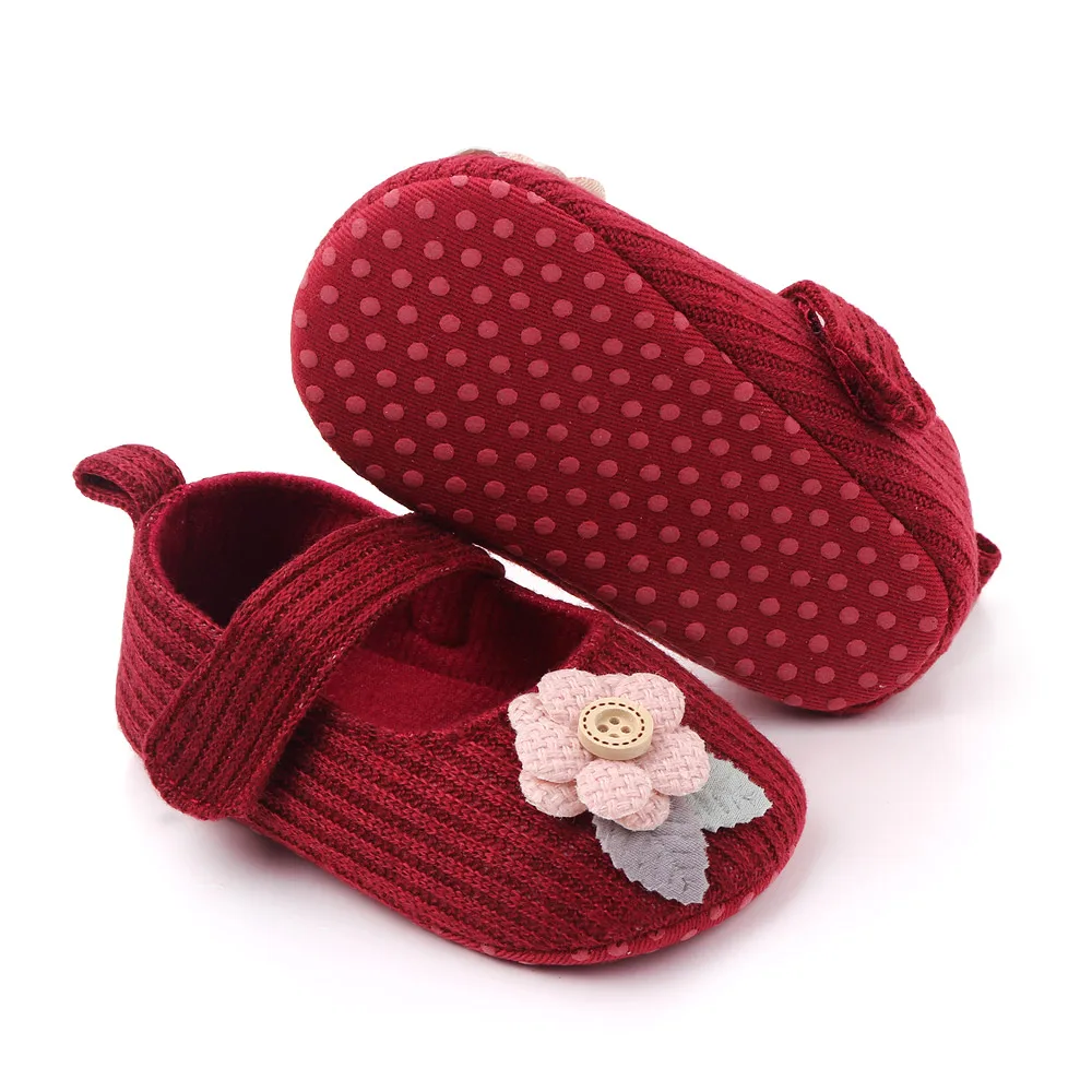 
Lovely flower cotton 4colors handmade baby shoes baby infant shoes 