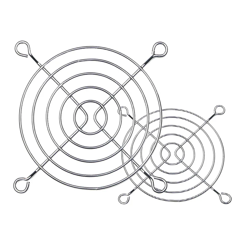 Standard High Intensity Black Silver Electroplated 80mm Panel Fan Guard 80mm