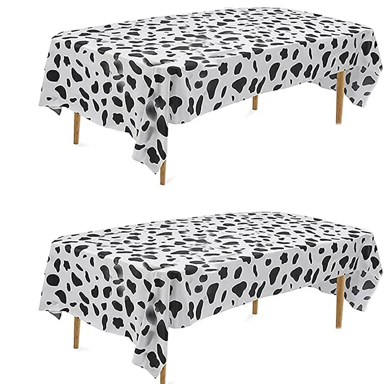 Cow Print Tablecloth 54 x 108 Inch Tablecloths for Farm Animal Themed Parties Picnic Table Covers
