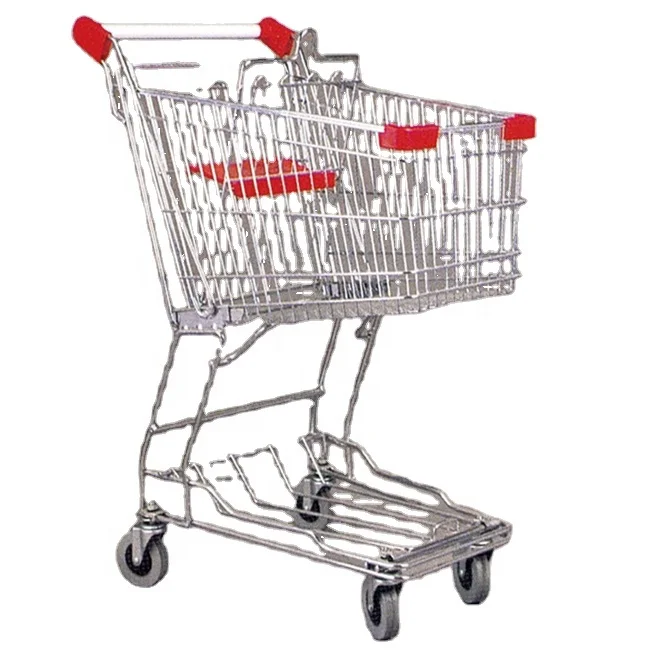 100L Shopping Cart Type and Chrome Plated Surface Handling shopping trolley parts