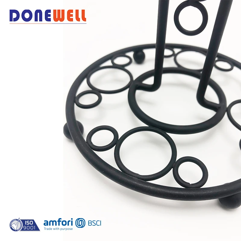 Professional kitchen tissue paper roll holder black standing hand table towel holder