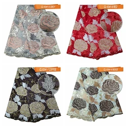 African fashion swiss voile embroidery lace cotton lace fabric with embroidery