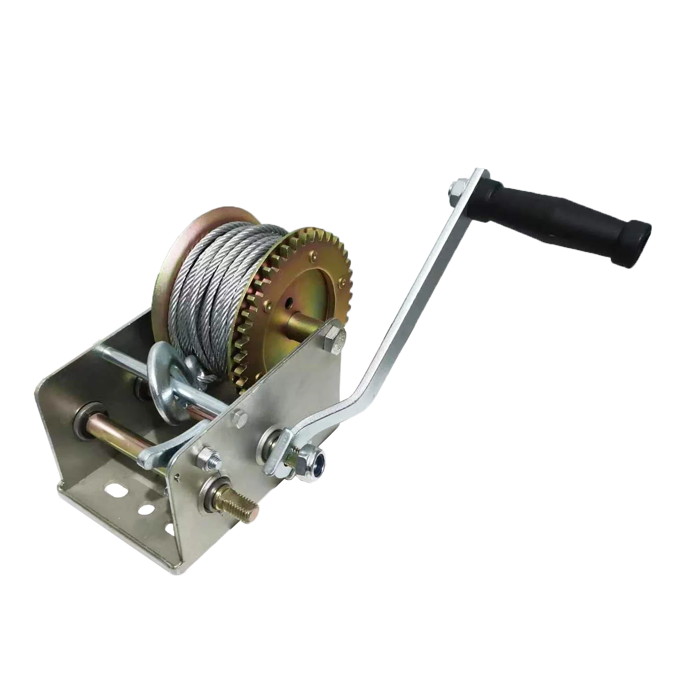 Manufacturer 1800lbs 2 speed mini towing tractor car galvanized cable manual hand winch with CE