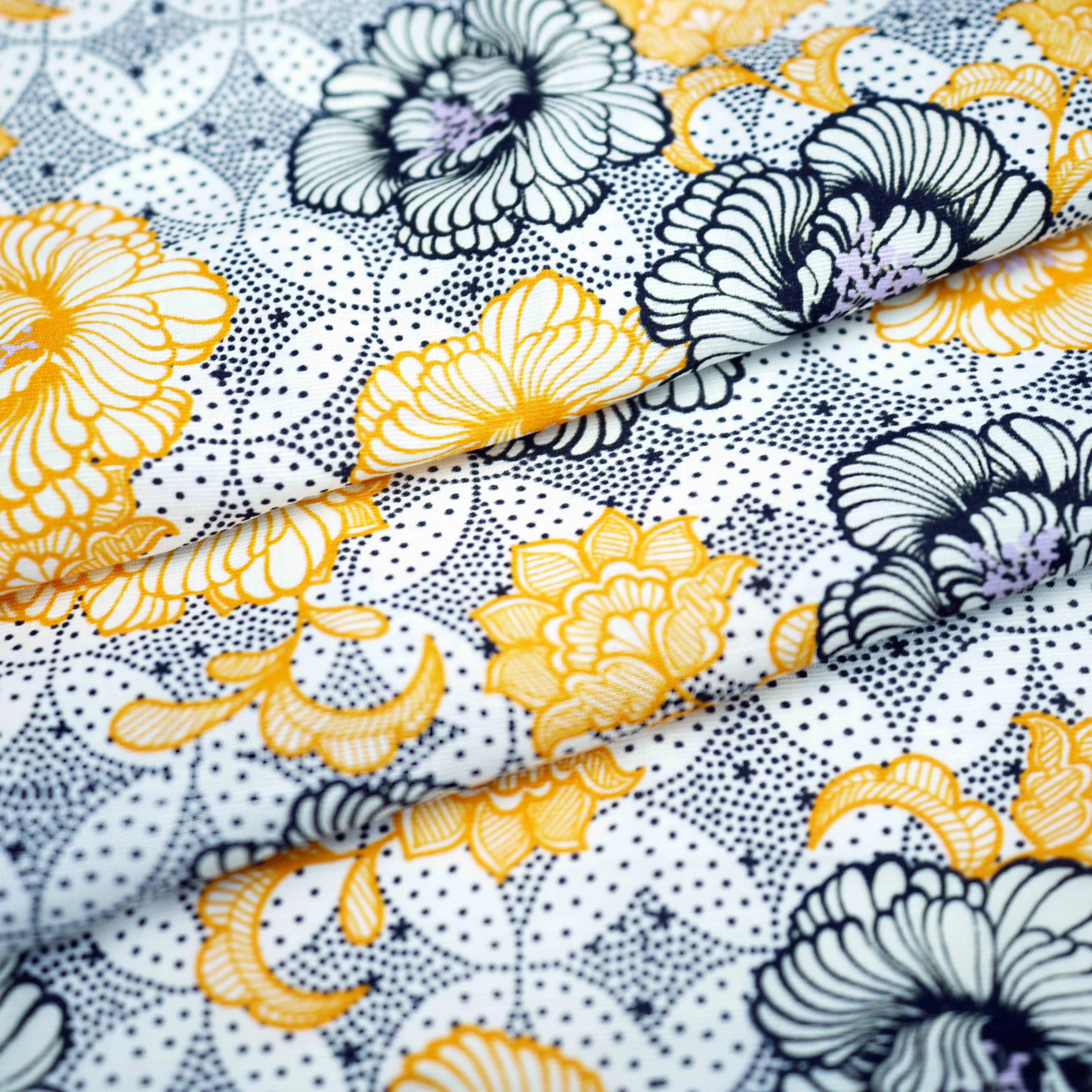 100% Custom Printed 60s Linen Fabric For Clothes Wholesale Flax Pure Ramie Fabric italian Crinkle Shirting Linen Fabric