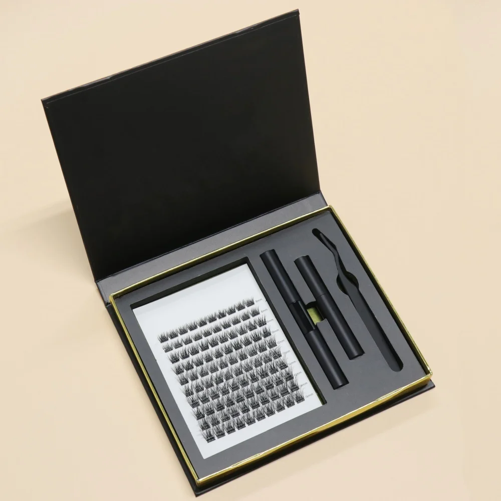 Private Label 10D C Cluster Lashes Diy Lash Cluster Luxury Mega Volume Diy 620 Pcs Cluster Lashes Kit