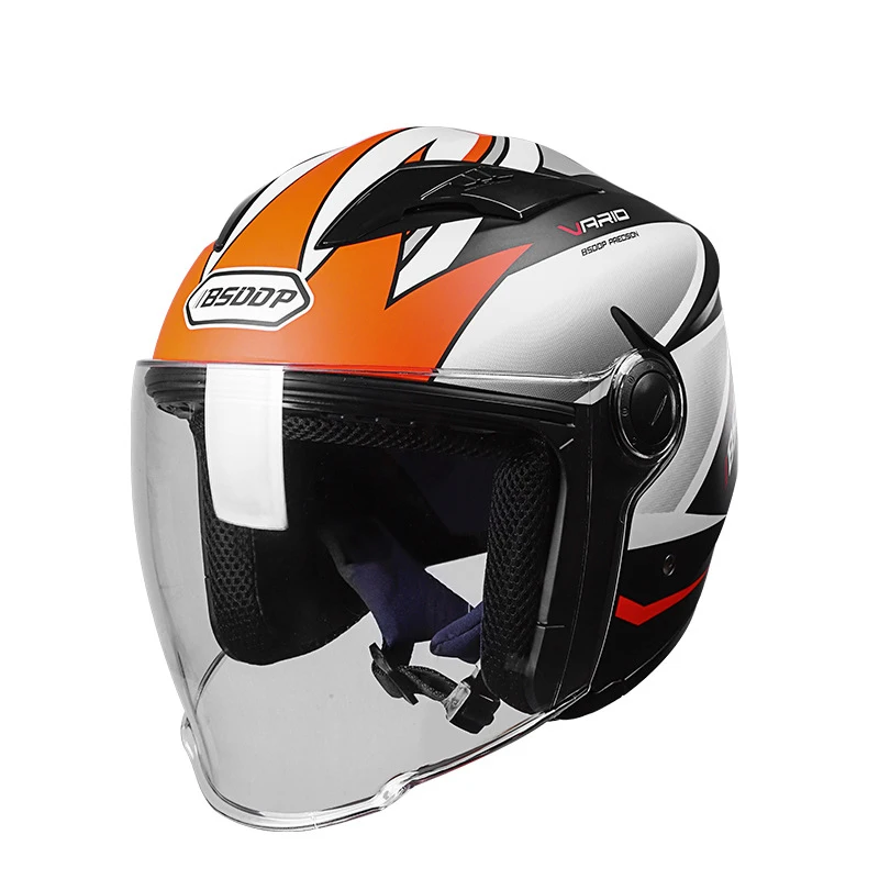 Factory Direct Supply Motorcycle Helmet Summer Sunscreen Light Half Helmet Men and Women Winter Warm Electric Car Helmet