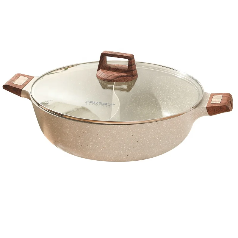 Granite Maifan Stone Pot Mandarin Duck Pot Shabu-shabu Large-capacity Hot Pot