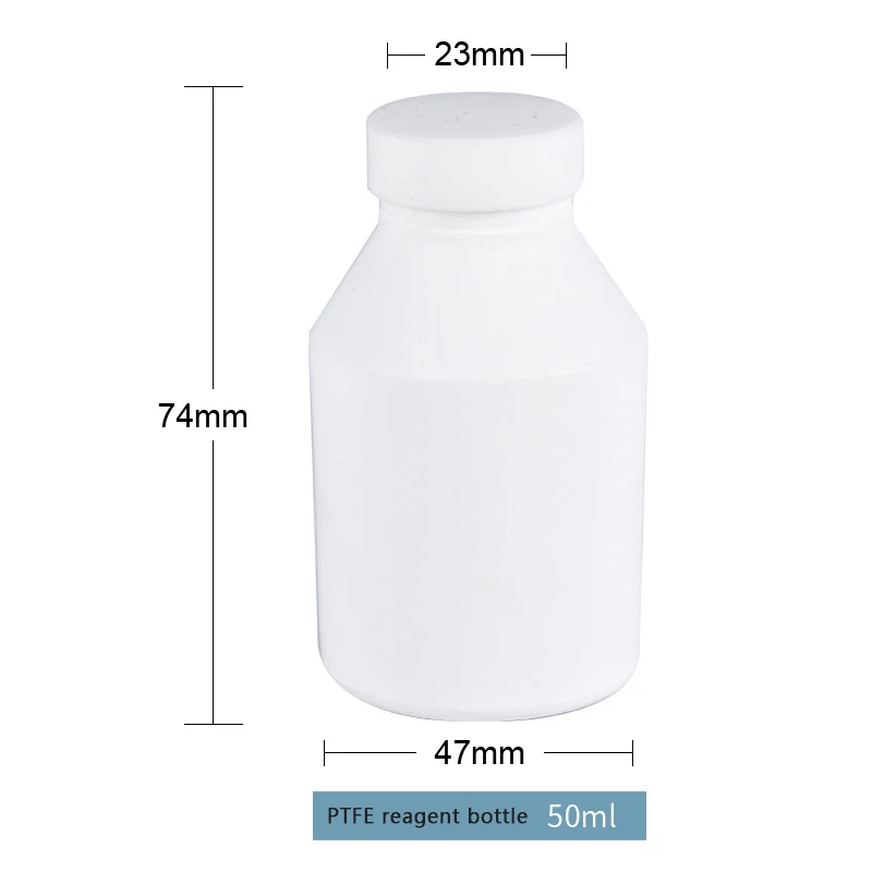Poly Fluoroethylene Lab Reagent Use Narrow or Wide Mouth Capacity Durable PTFE Bottle