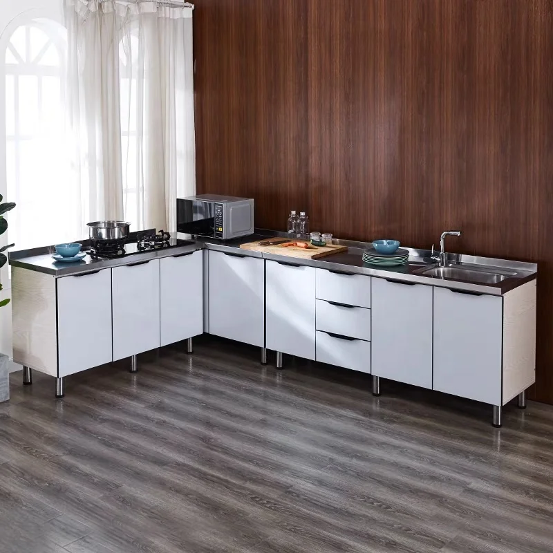Yellow colors combination sink tap  kitchen furniture cabine modern style cabinet for kitchen