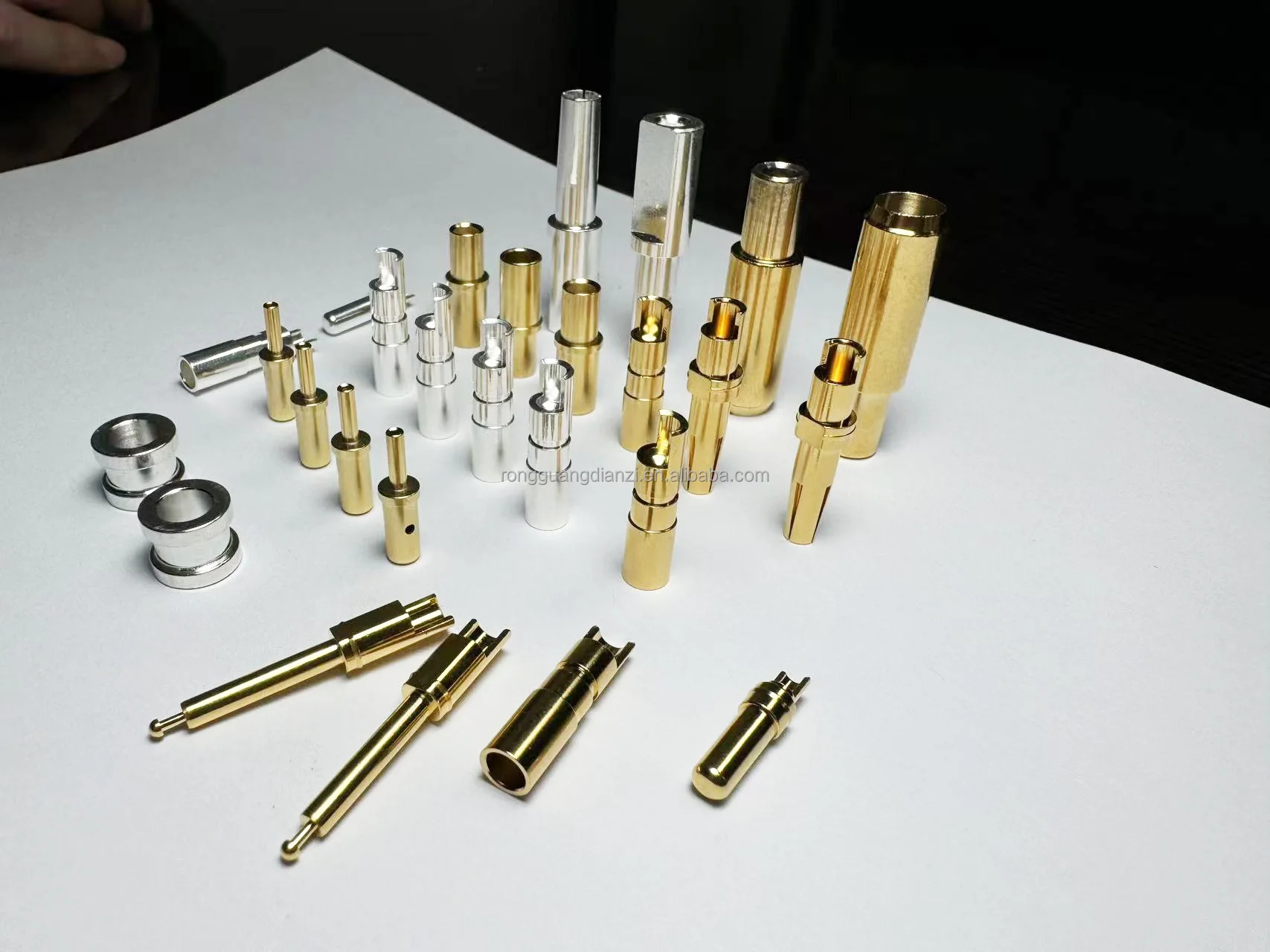 Customized AC/DC Power Plug Medical Welding Solid Brass Nickel Plated Gold Pin Bent Clevis Pins Terminal