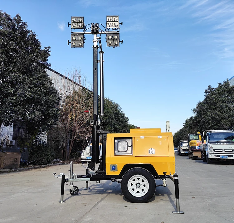 XCMG Official Diesel Generator Light Tower 9m LED Metal Halide Lamp Lighting Tower for Sale