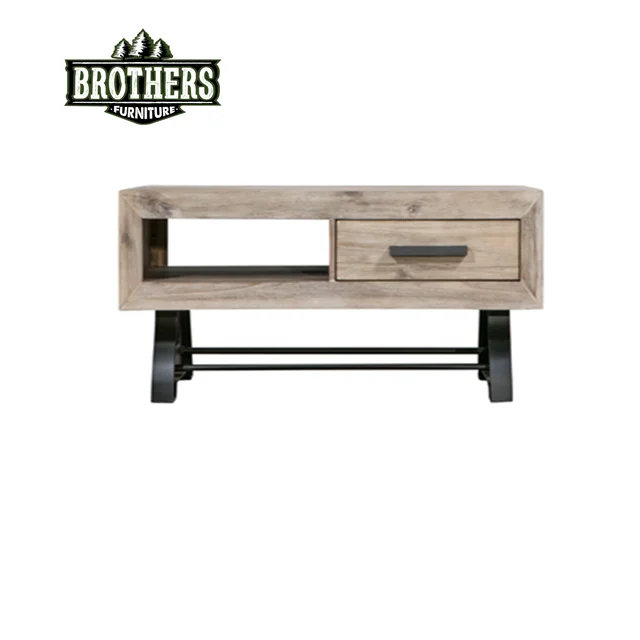 Modern Luxury Solid MDF Wooden Bedroom Coffee Table with 1 Drawer for Living Room or Dining from Vietnam Manufacturer