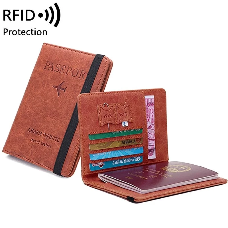 Женщины Мужчины RFID Винтаж бизнес Обложка для паспорта держатель многофункциональная ID банковских карт кошелек из искусственной кожи с изображением героев мультфильма аксессуары