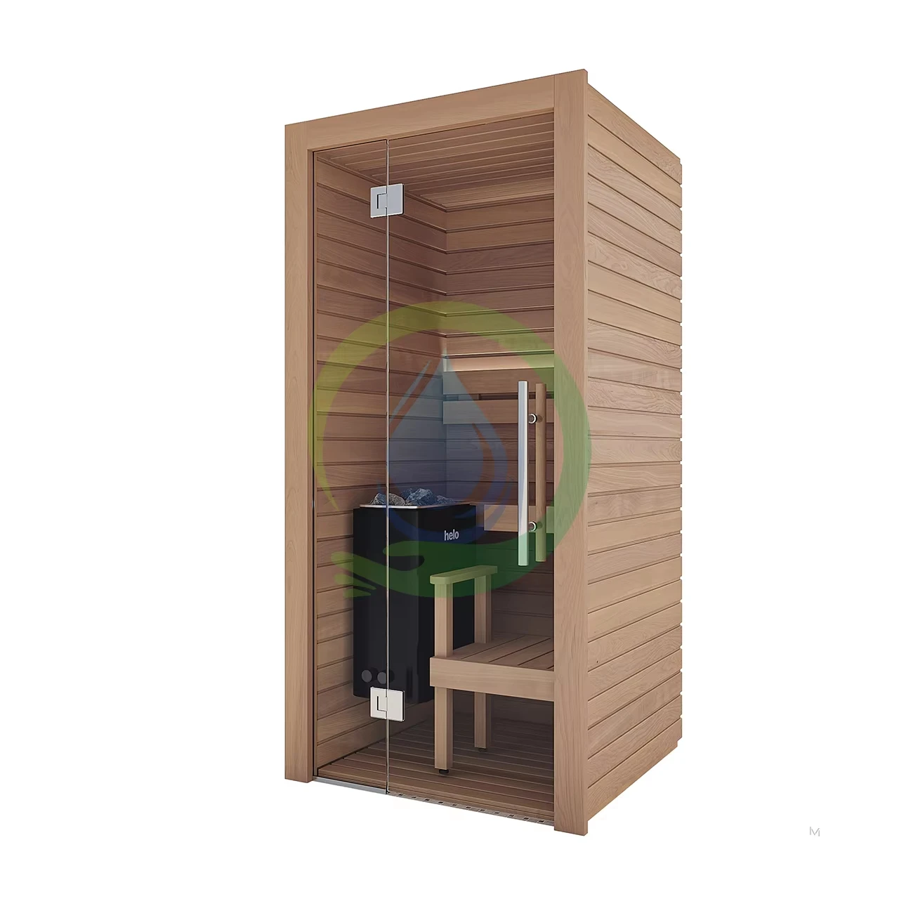 Best Selling Indoor Steam Sauna Room Made of Canadian Hemlock