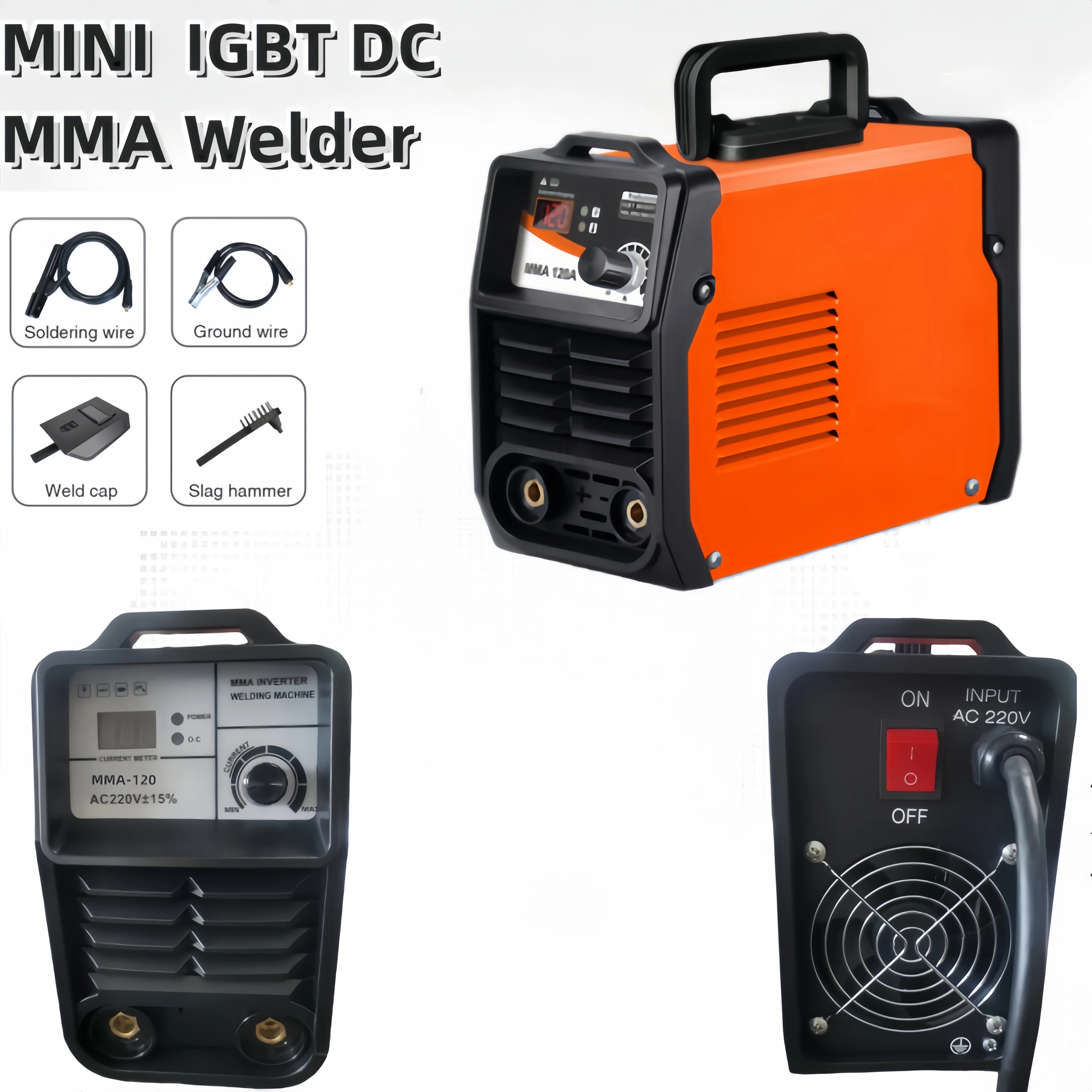 Mini IGBT DC MMA Welder Portable Welding Provided 60V Video Technical Support, Online Support 3.2 120 a AC220V 108*250*180mm