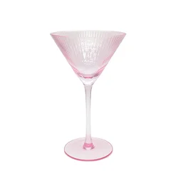 Colored hand blown crystal martini glass with stem elegant cocktail glass for martini