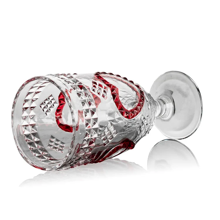 love heart wedding wine glass big 17oz vintage wine glass goblets for water juice milk tea