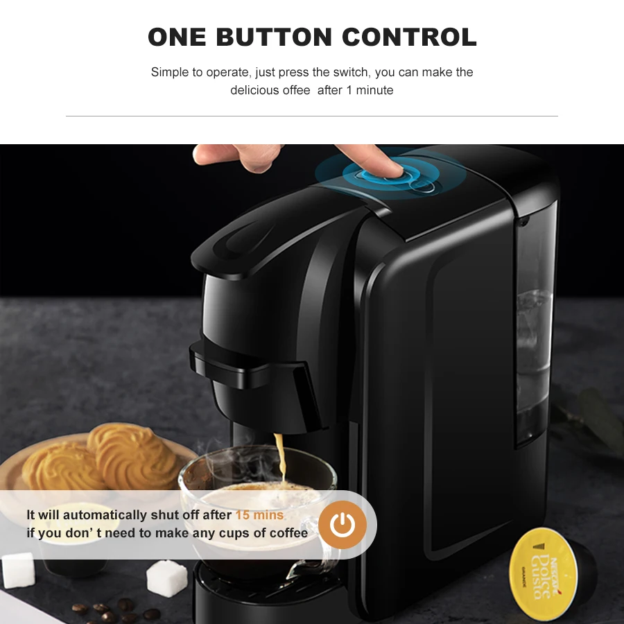 Capsule Coffee Machine Coffee Powder 19 Bar 1450w Household Making Multi Capsule Coffee Machine