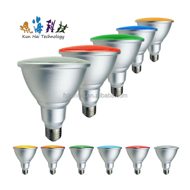 PAR20 PAR30 PAR38 IP65 LED spotlights, red, yellow, blue, green, orange colors, suitable for the use of stage KTV