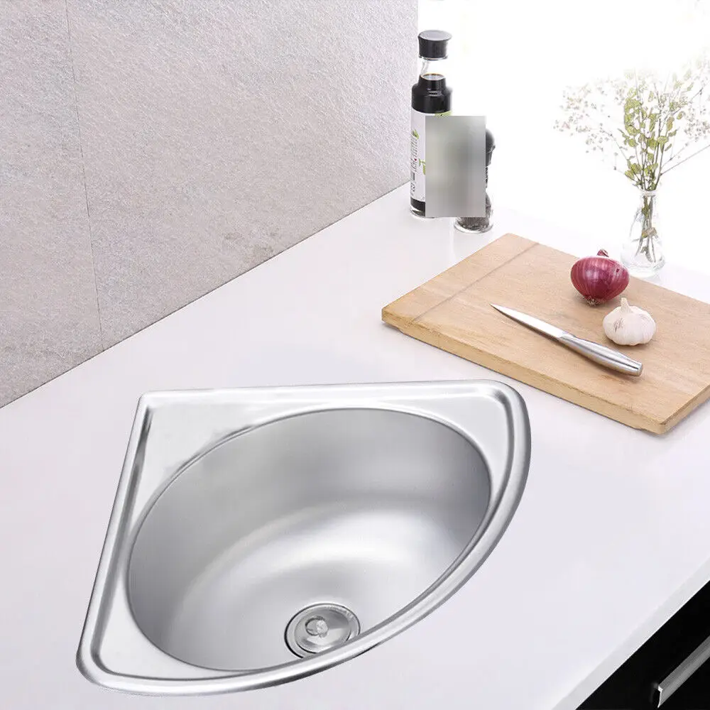 high quality wall mount 304 stainless steel hand wash corner sink