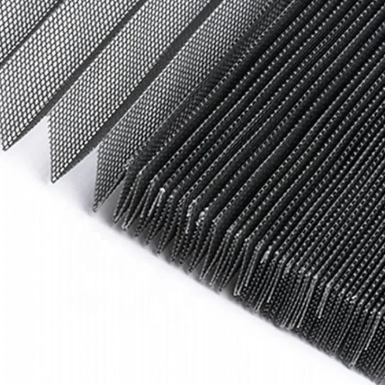 Customized wholesale polyester mesh folding retractable door pleated mesh fast fold screen