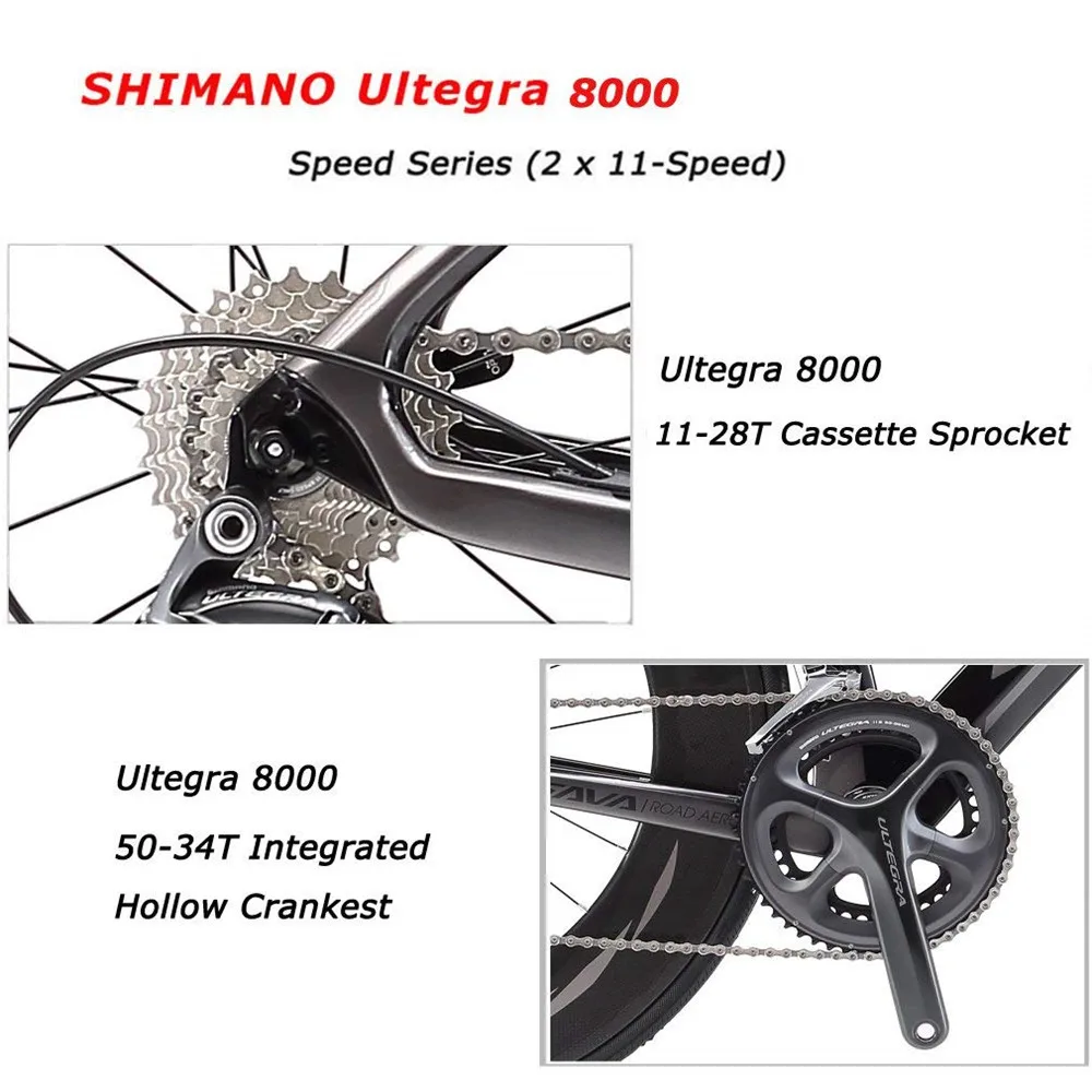  УГЛЕРОДНЫЙ дорожный велосипед SAVA 700C гоночный углеродный с SHIMANO Ultegra R8000 22