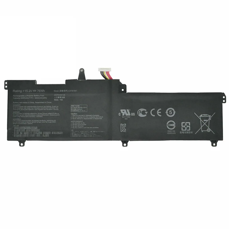 NEW 8 Cell Battery for ASUS GL702VM GL702VS GL702VT GL702ZC ROG Strix Original Laptop Battery for ASUS C41N1541 15.2V 76WH